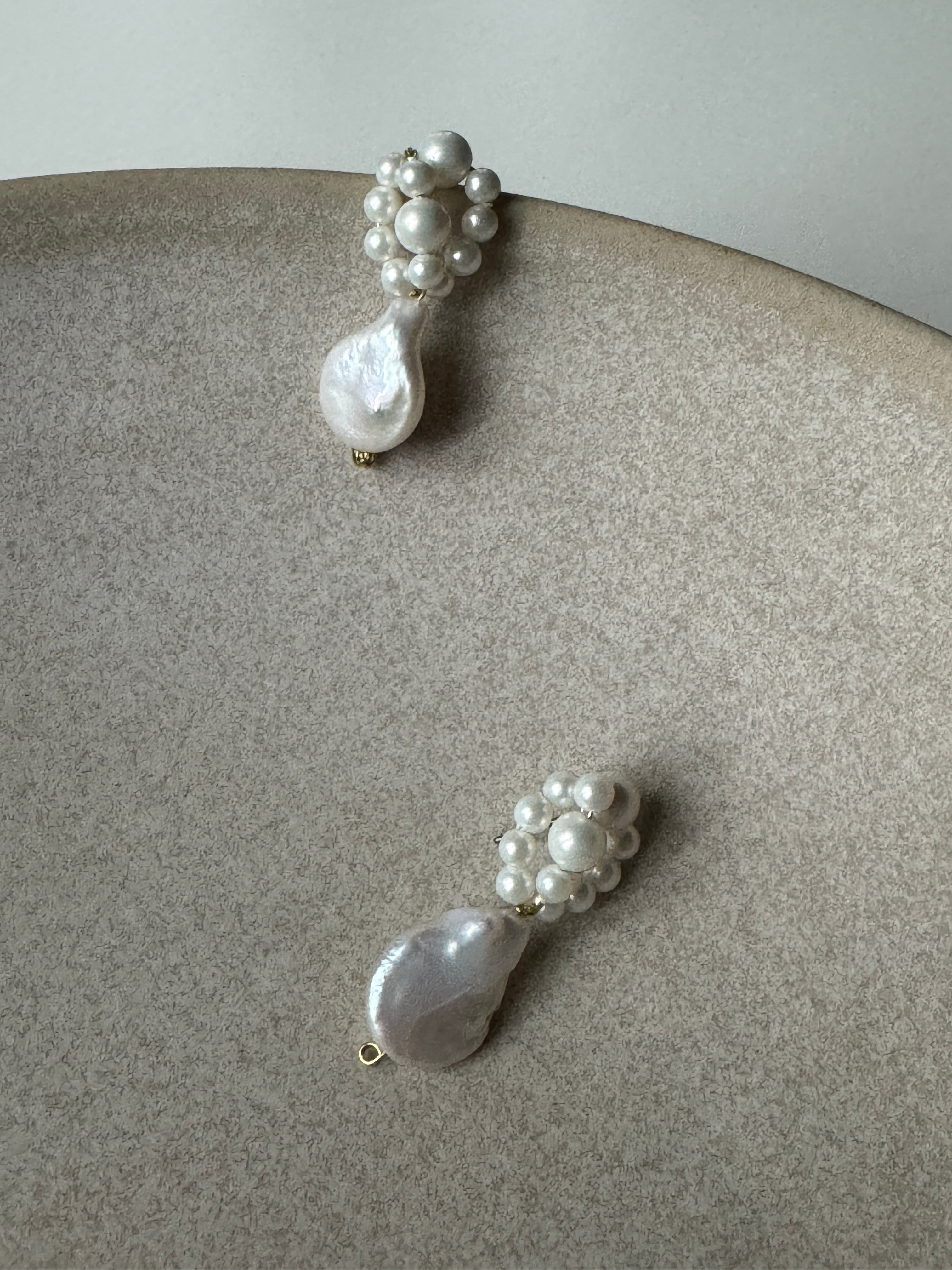 INES Keshi pearls earrings (MM967WH)