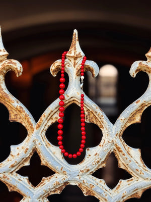 SCARLET pearl necklace (AL739RD)