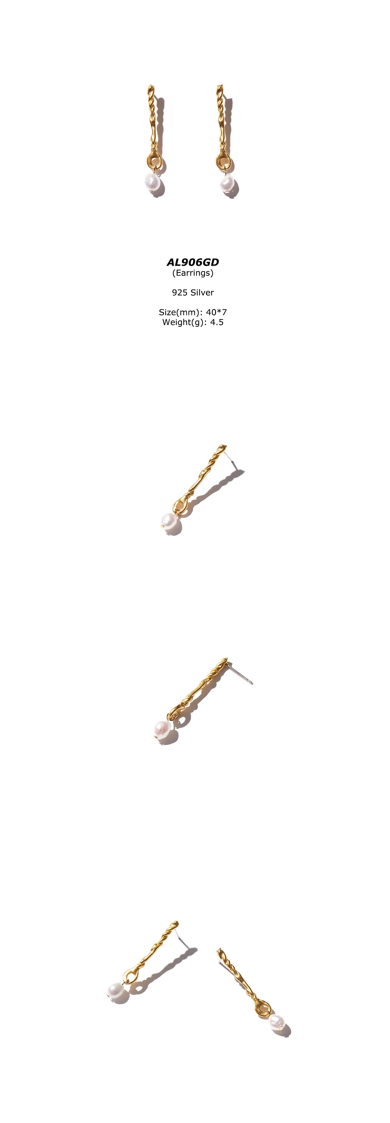 Knot earrings 002 (gold)