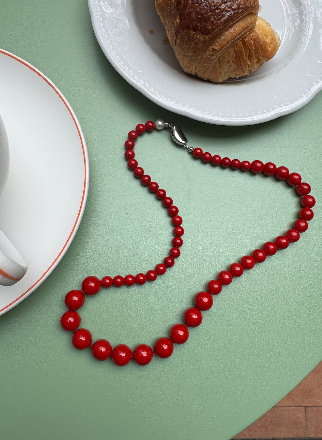 SCARLET pearl necklace (AL739RD)
