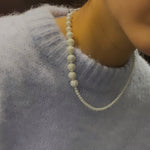 Gradation pearl necklace